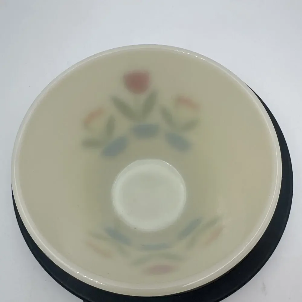 VTG Fire King Oven Ware Tulips on Ivory 4